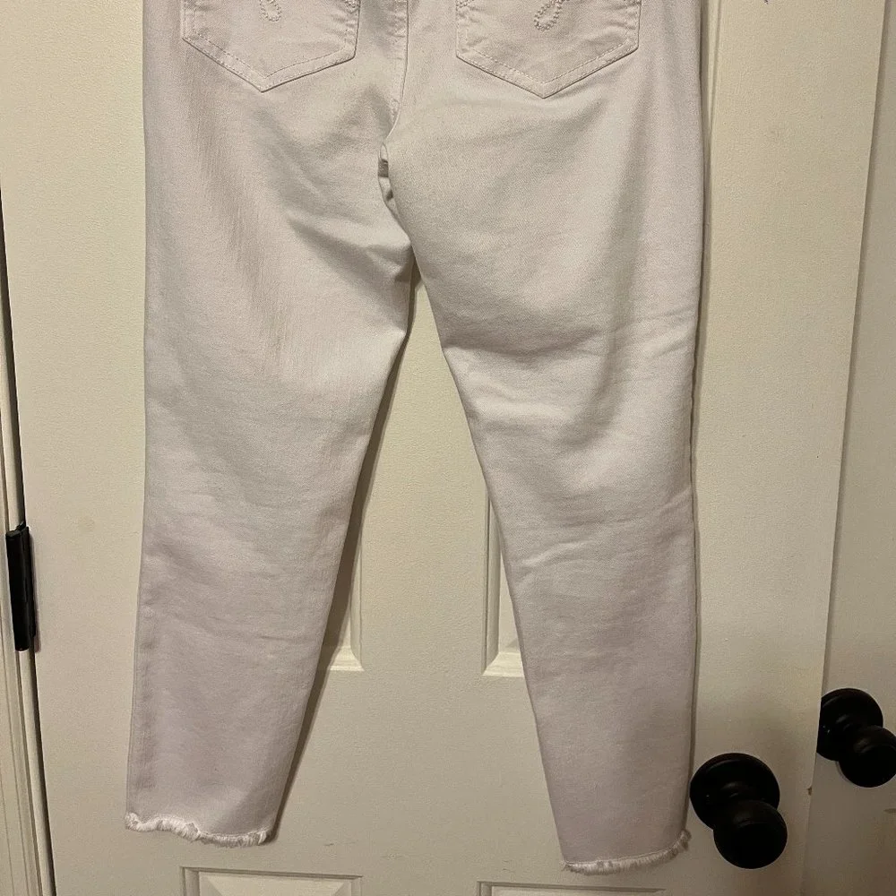NWOT Justice white cropped jeggings size 12